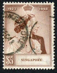 Singapore SG31/2 1948 Silver Wedding Used Cat 50 pounds