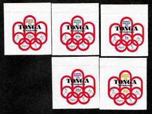 Tonga 372-376 Mint NH Olympics!