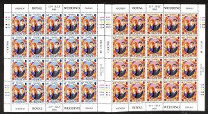 Jersey, Postage Stamp, #404-405 Sheets Mint NH,  1986 Royal Wedding