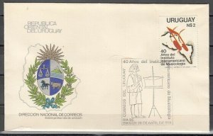 Uruguay, Scott cat. 1101. Musicology Anniversary. First day cover. ^