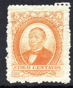 Mexico 1882 Juarez 5¢ Orange No Overprint MX700