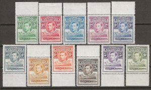 BASUTOLAND 1938 SG 18/28 MNH
