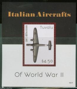 TUVALU  2015  ITALIAN AIRCRAFT OF WORLD WAR II  SOUVENIR SHEET   MINT NH