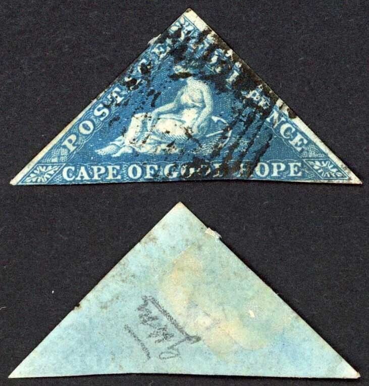 Cape of Good Hope SG2 4d Deep Blue Deeply Blue Paper (Corner crease) Cat 325