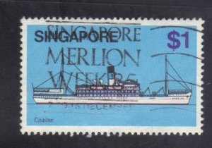 SINGAPORE SCOTT #345 USED $1 1980