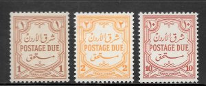 Jordan Scott J39-J40,J42 Unused LHOG - 1943 Postage Dues - SCV $3.40