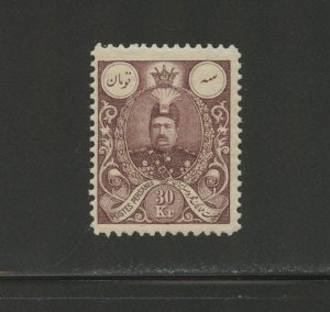 IRAN 444, 1907-1909 30k SHAH QAJAR, MINT, VLH (IR843h)