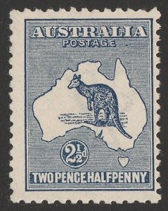 AUSTRALIA 1913 Kangaroo 2½d 1st wmk. MNH **. ACSC 9A cat $375.