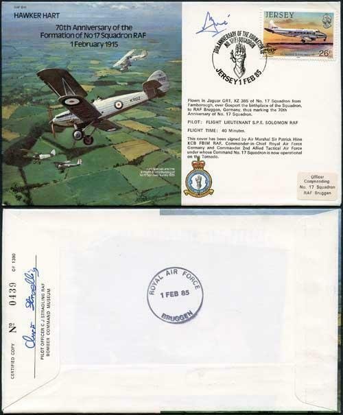 B16b 70th Anniv of the Formation of No.17 Squadron Pilot Signed (E)