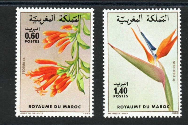 1983 - Morocco - Maroc- Flowers - plants- Fleurs- Plantes - Compl.set 2v.MNH**