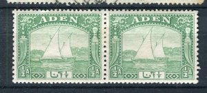 ADEN; 1937 early Dow issue fine Mint hinged 1/2a. Pair