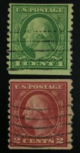 MOMEN: US STAMPS #443-444 USED LOT #51608