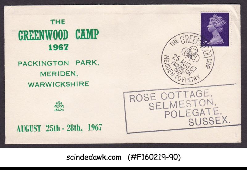 GREAT BRITAIN - 1967 THE GREENWOOD CAMP BOY SCOUT COVER WITH CANCL.