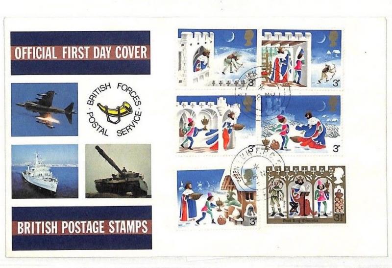 GB Cover CHRISTMAS FDC British Forces Postal Service FPO 1st Day 1973 AD19