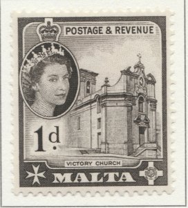1956 British Dominion MALTA 1d MH* Stamp A28P47F30373-