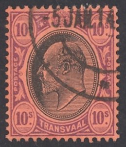 Transvaal Sc# 279 Used 1904-1909 10sh King Edward VII