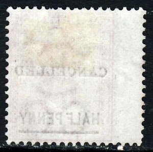 MAURITIUS 1878 CANCELLED Overprint on HALF PENNY Surcharged 10d. SG 79 MINT