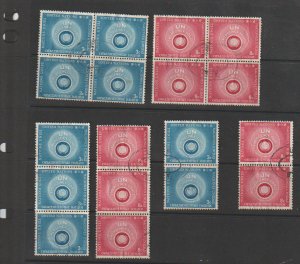 United Nations 13 Sets Scott # 51-52 VF USED  1957 Badge of UN Emergency Force