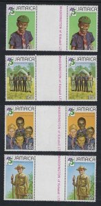 1982 Scouts Jamaica 75th anniversary Baden Powell gutter pairs