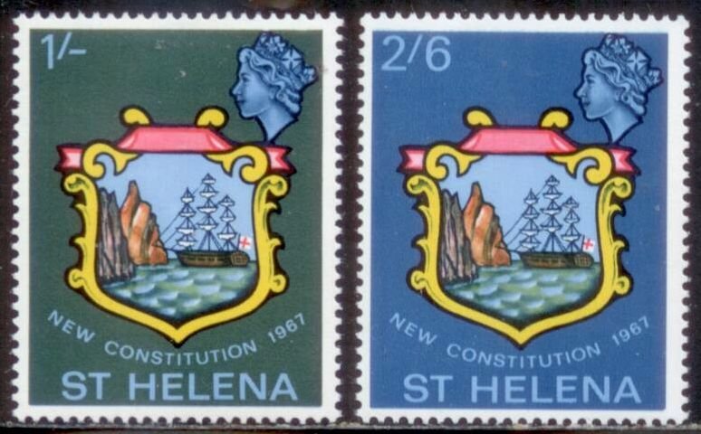 St Helena 1967 SC# 195-6 MNH-OG E34