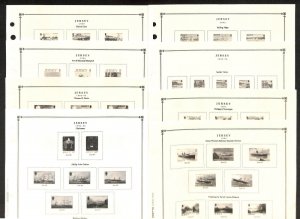 Jersey Stamp Collection on 24 Scott International Pages, 1969-1992 (BD)