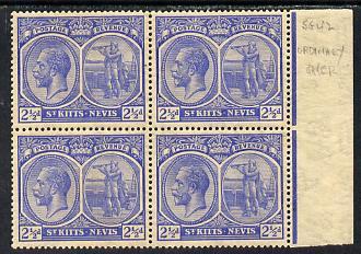 St Kitts-Nevis 1921-29 KG5 Script CA Columbus 2.5d bright...