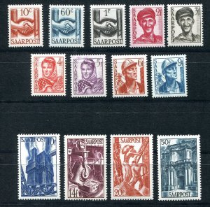 GERMANY SAAR 1948 REBUILDING OF THE SAARLAND SET SCOTT 188-200 PERFECT MNH