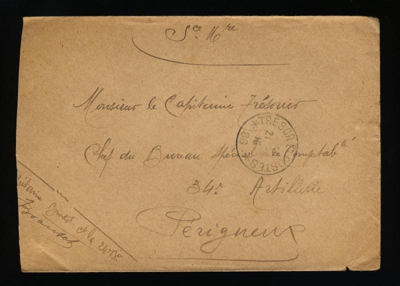 FRANCE 21-4-1915 - S.P. 86 Cachet à Date Simple Cercle TRESOR & POSTES sur LSC