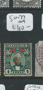 ZANZIBAR (P3112B) 2 1/2A /4A SG 177  MOG