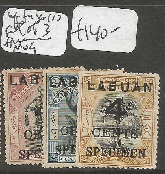 Labuan After SG 110 Set of 3 Specimen MOG (9clm)