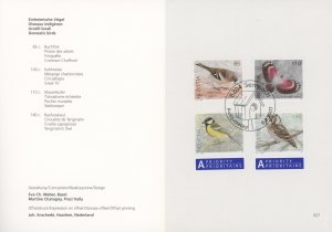 Switzerland 1273-6 bird PTT Presentation Booklet FDC cancel (002743 499)