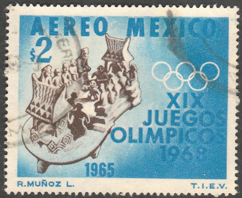 MEXICO C311, $2P 1st Pre-Olympic Issue - 1965 Used (53)