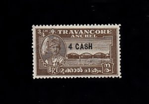 India (Travancore) Scott #46 MLH Note