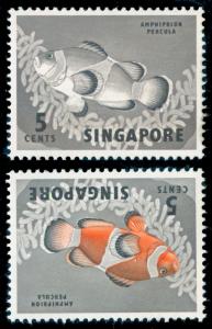 MOMEN: SINGAPORE SG#66a 1962 MINT OG VLH ** RED OMITTED ERROR **