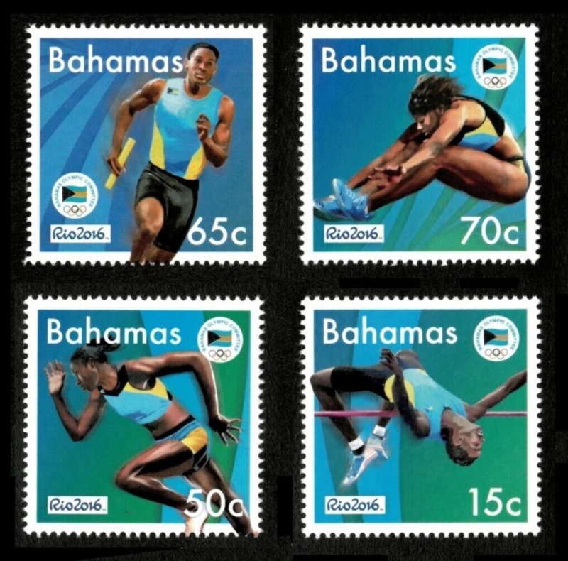 Bahamas 2016 - Rio Summer Olympics - Set of 4v Stamps - MNH