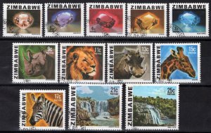 ZAYIX Zimbabwe 414-428 Used Wild Life Waterfalls Gems 092022S131 