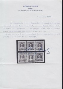 Vatican 1934 Provisional Surcharge set 1st printing MNH ** Genuine, PHOTO CERT 