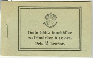 SWEDEN H15B (Scott 127) 10ore Lion, Complete Booklet,