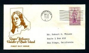 # 777 on First Day Cover with Dee's Stamp House cachet dated 5-4-1936