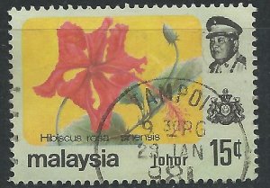 Johor 1979 - 15c Hibiscus - SG192 used