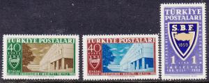 TURKEY 1473-75 MNH 1959 Political Science School