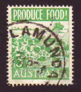 Australia 1953 Sc#251 3d Grn Beef Food Production USED.   