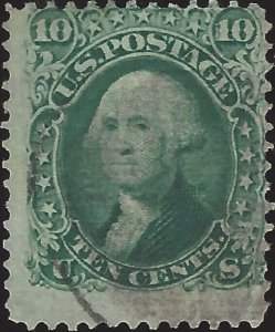 US Scott #96 Used VF 1868 10c George Washington Stamp