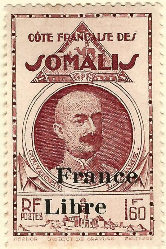 Somali Coast #214  Mint OG F-VF hr...Fill out your French Colony spaces!