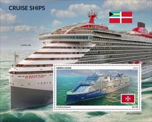 Sierra Leone - 2022 Cruise Ships - Stamp Souvenir Sheet - SRL220426b2