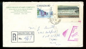 ?US customs on Registered 1979 in period Philatelic dealer cover Canada