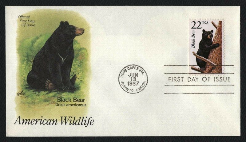 #2299 22c Black Bear, Art Craft FDC **ANY 5=FREE SHIPPING**