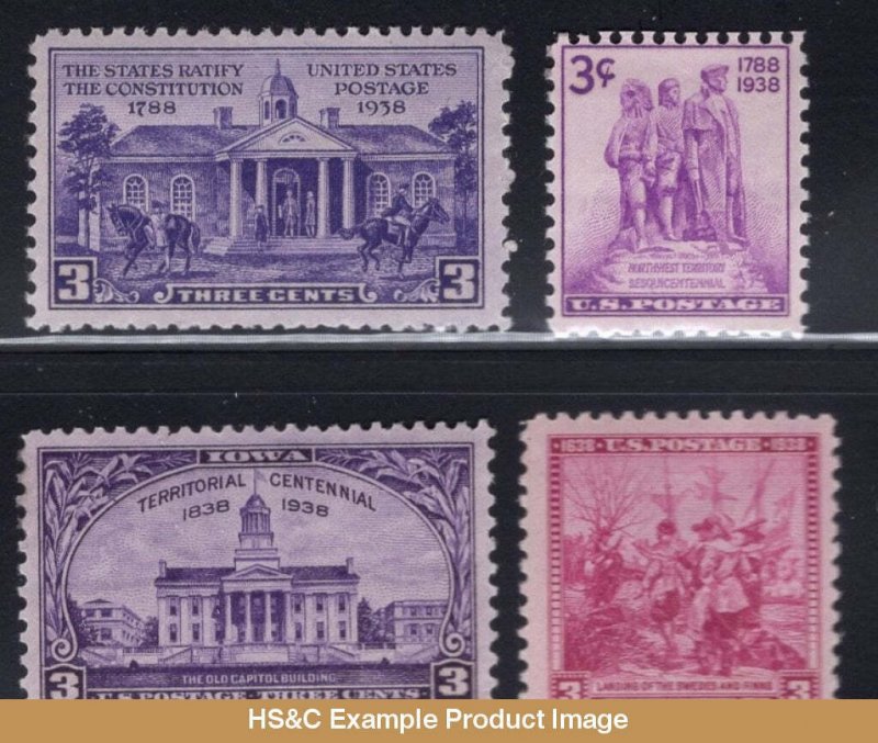 HS&C: 1938 US Commemorative Stamp Year Set MNH #835-838 F/VF