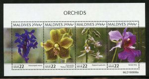 MALDIVES  2019  ORCHIDS  SHEET  MINT NH