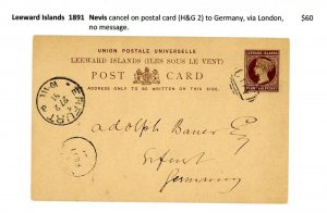 Leeward Islands 1891 Postal Card